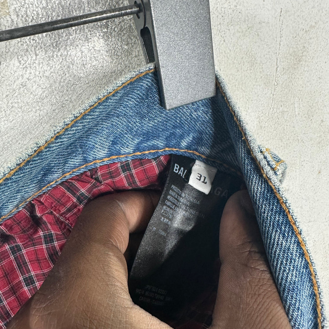 Balenciaga Blue Boxer Distressed Jeans