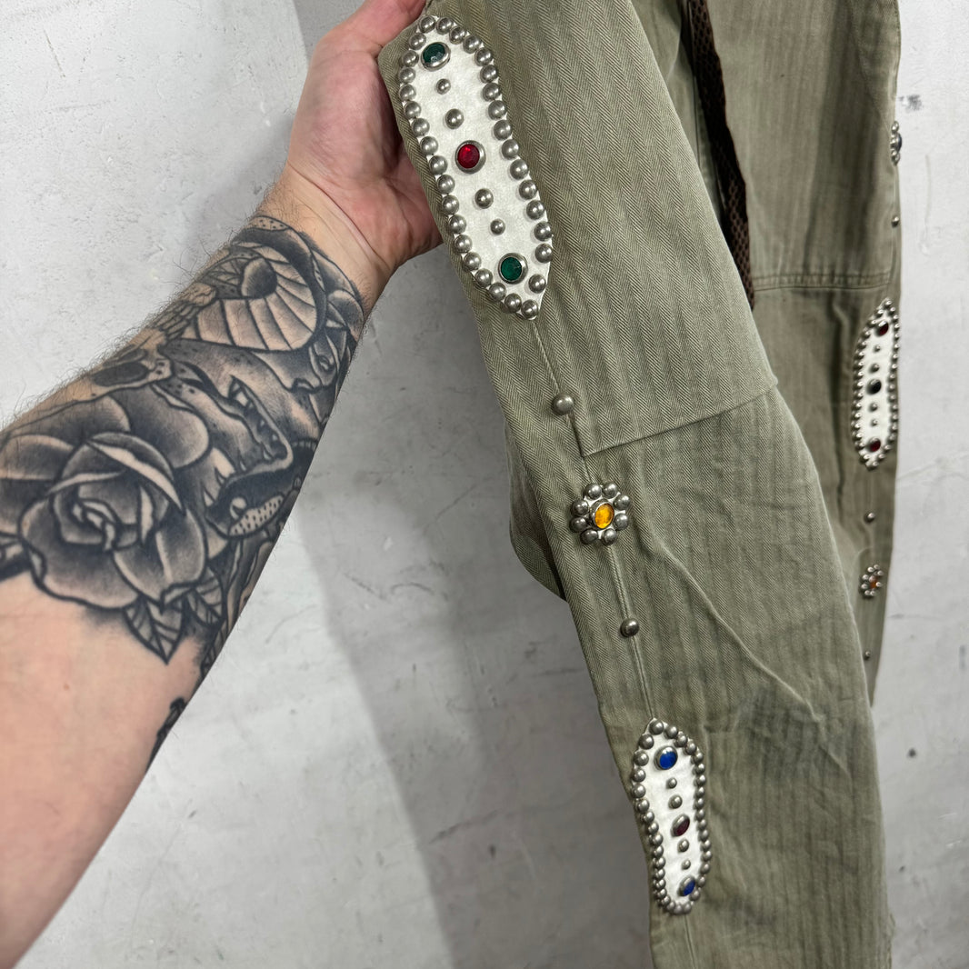 Kapital Rhinestone Herringbone Pants