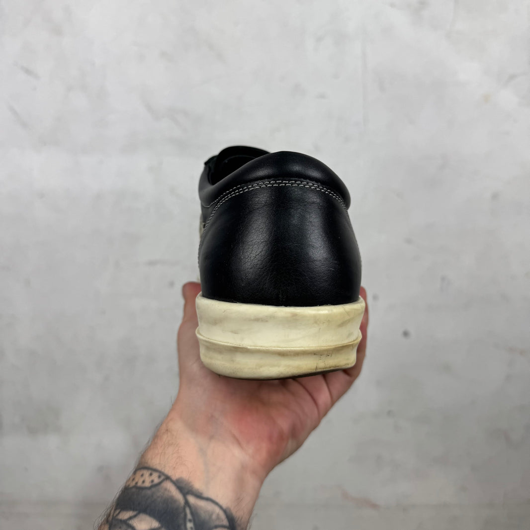 Rick Owens Black Leather Vans