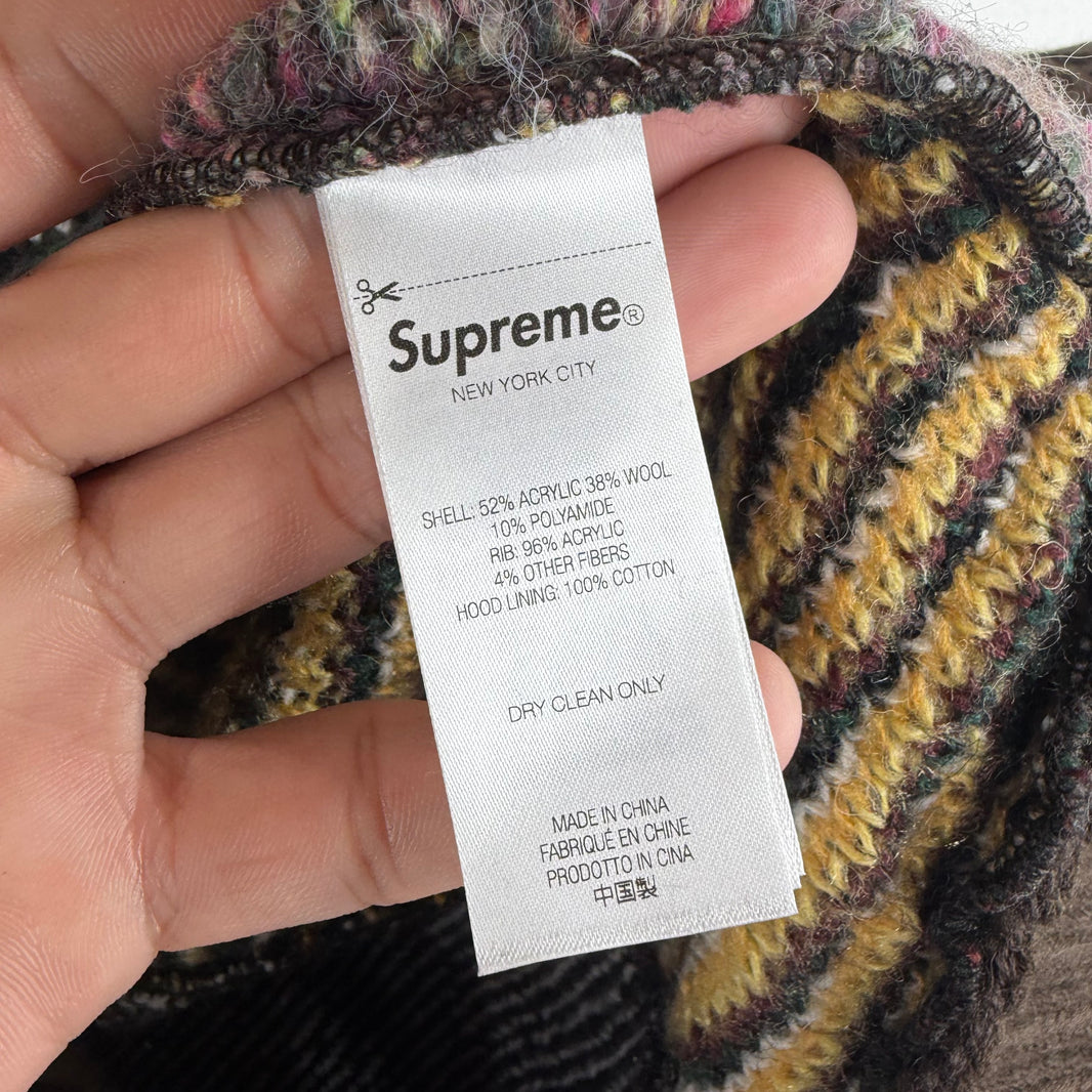 Supreme Patchwork Hooded Knit Sweater