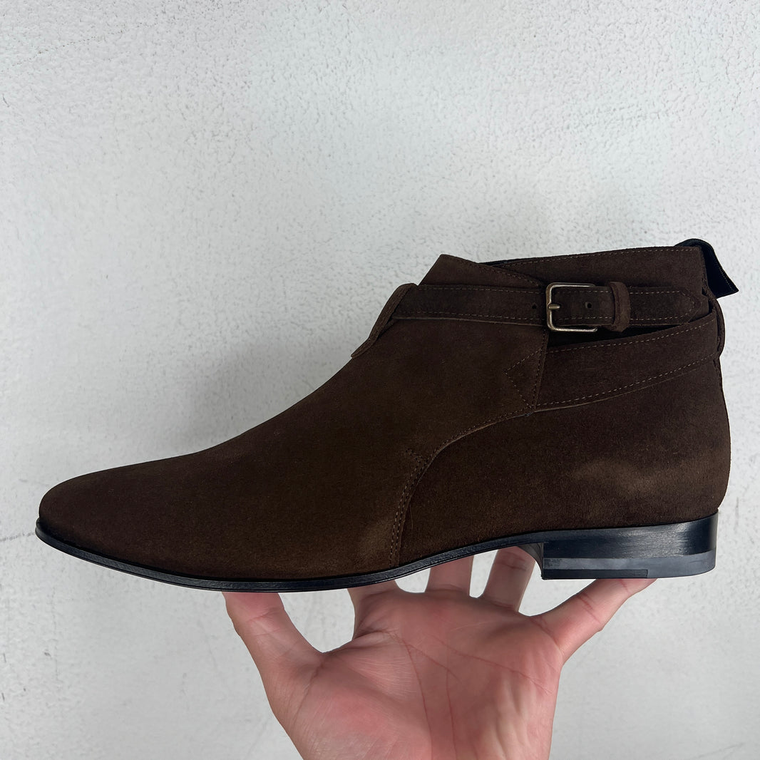 Saint Laurent Brown Jodphur Suede Boots