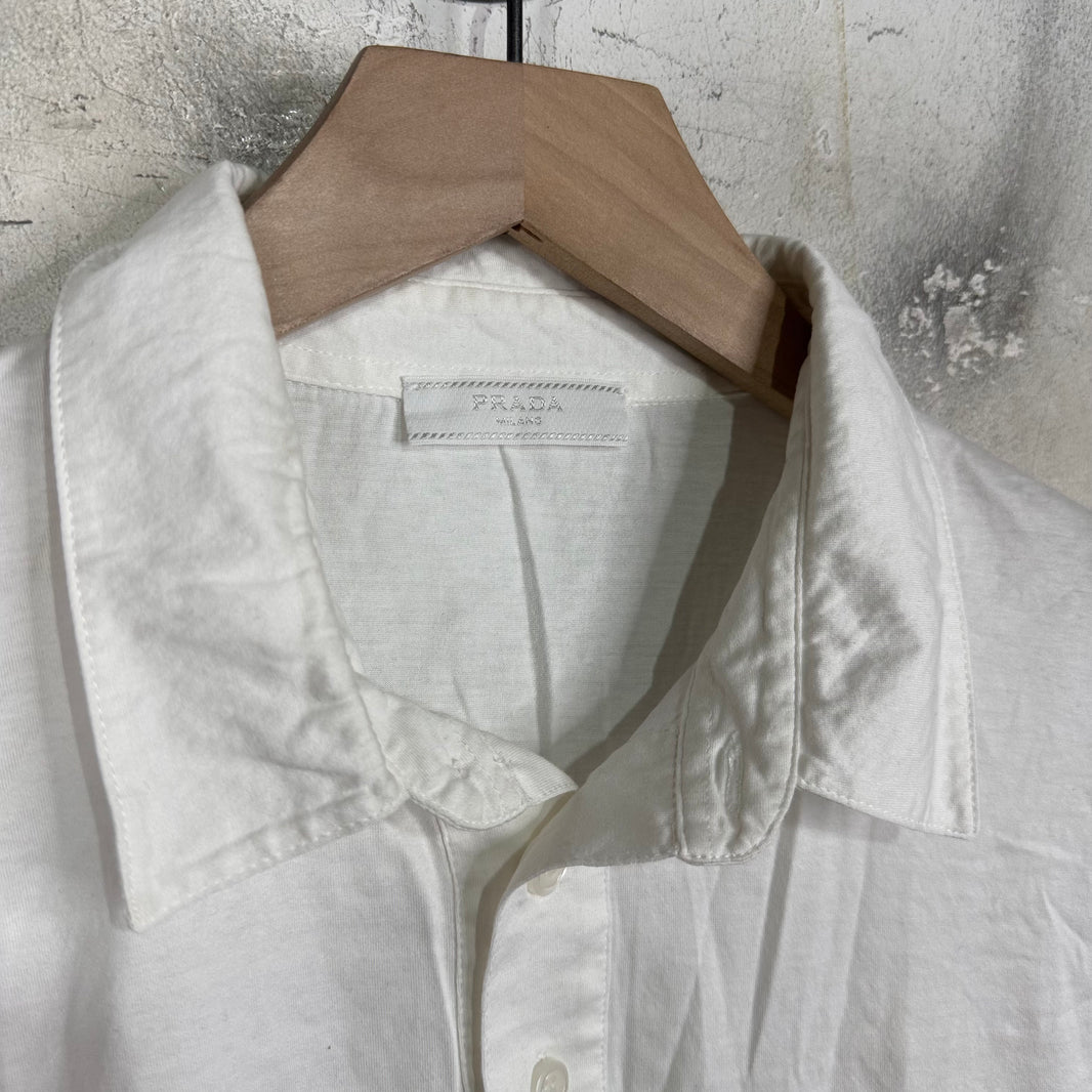 Prada White Polo Shirt