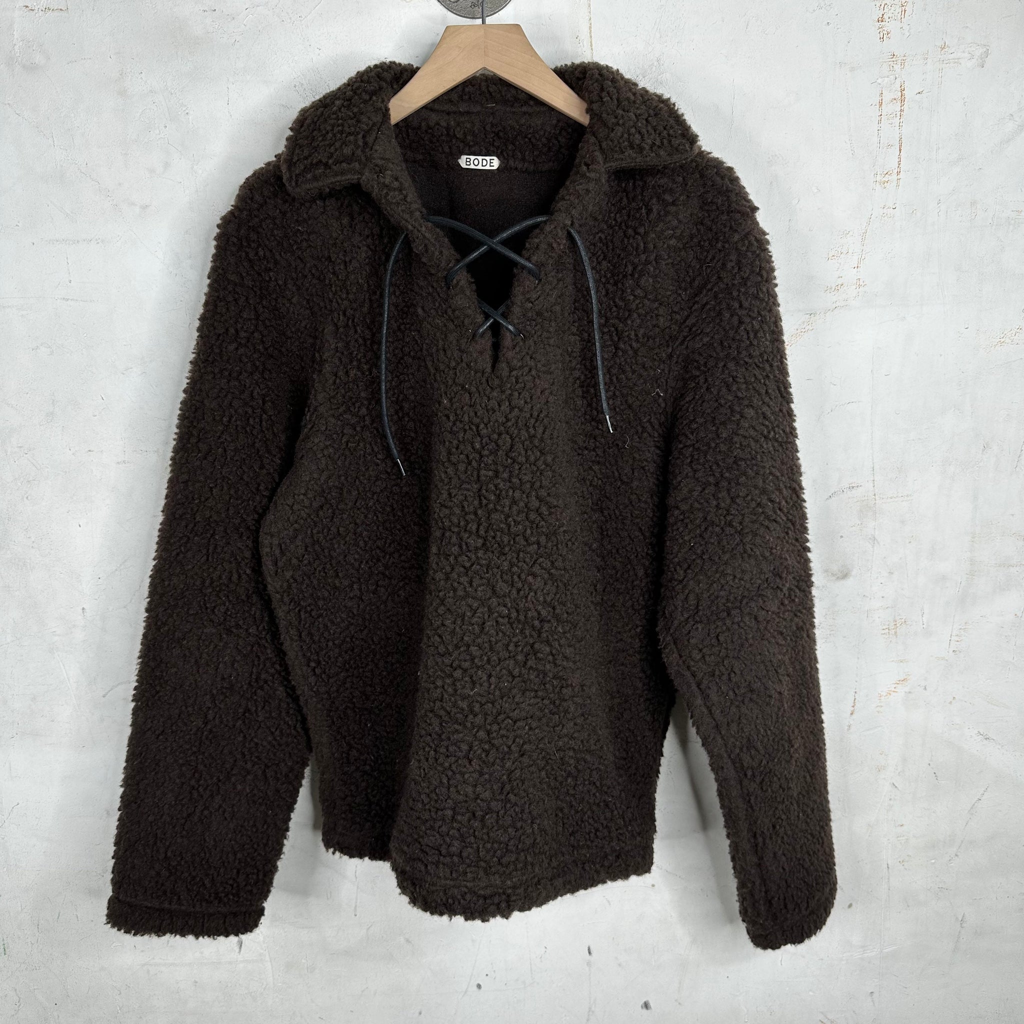 Bode Brown Fleece Pullover