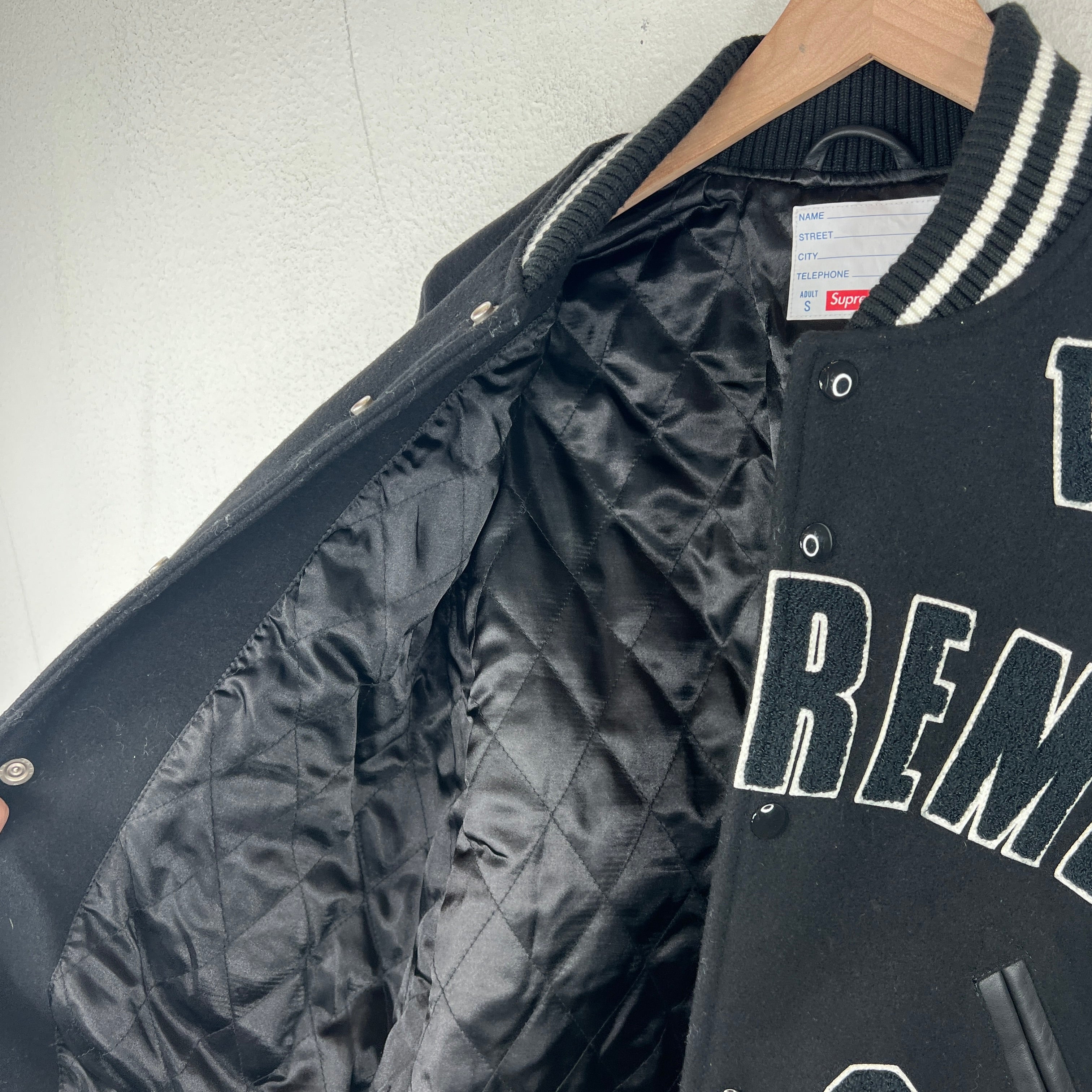 Supreme Black Praises Varsity Jacket – www.Lukes.store