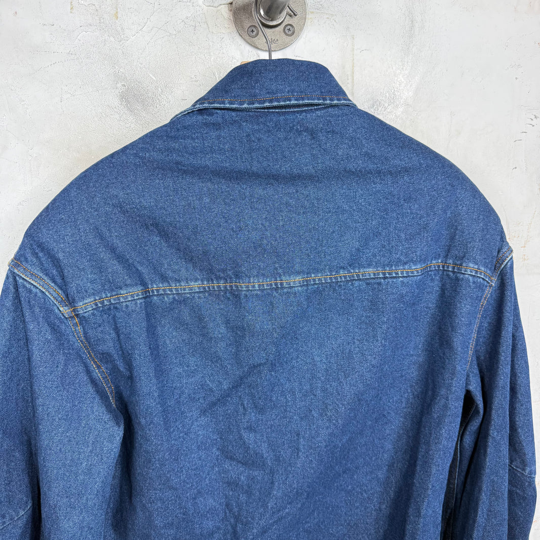 Luar Padded Shoulder Denim Overshirt