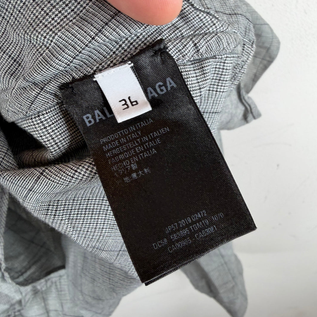 Balenciaga Plaid Swing Shirt