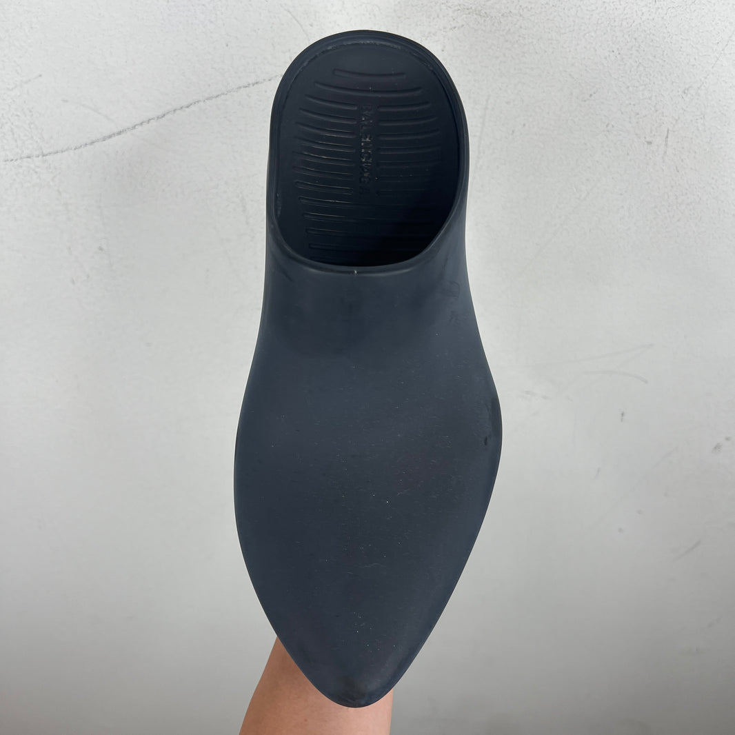 Balenciaga Black Rubber Technoclog Mules