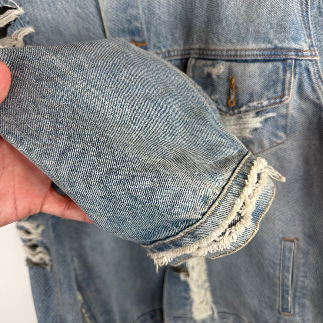 424 Red Arm Band Denim Jacket