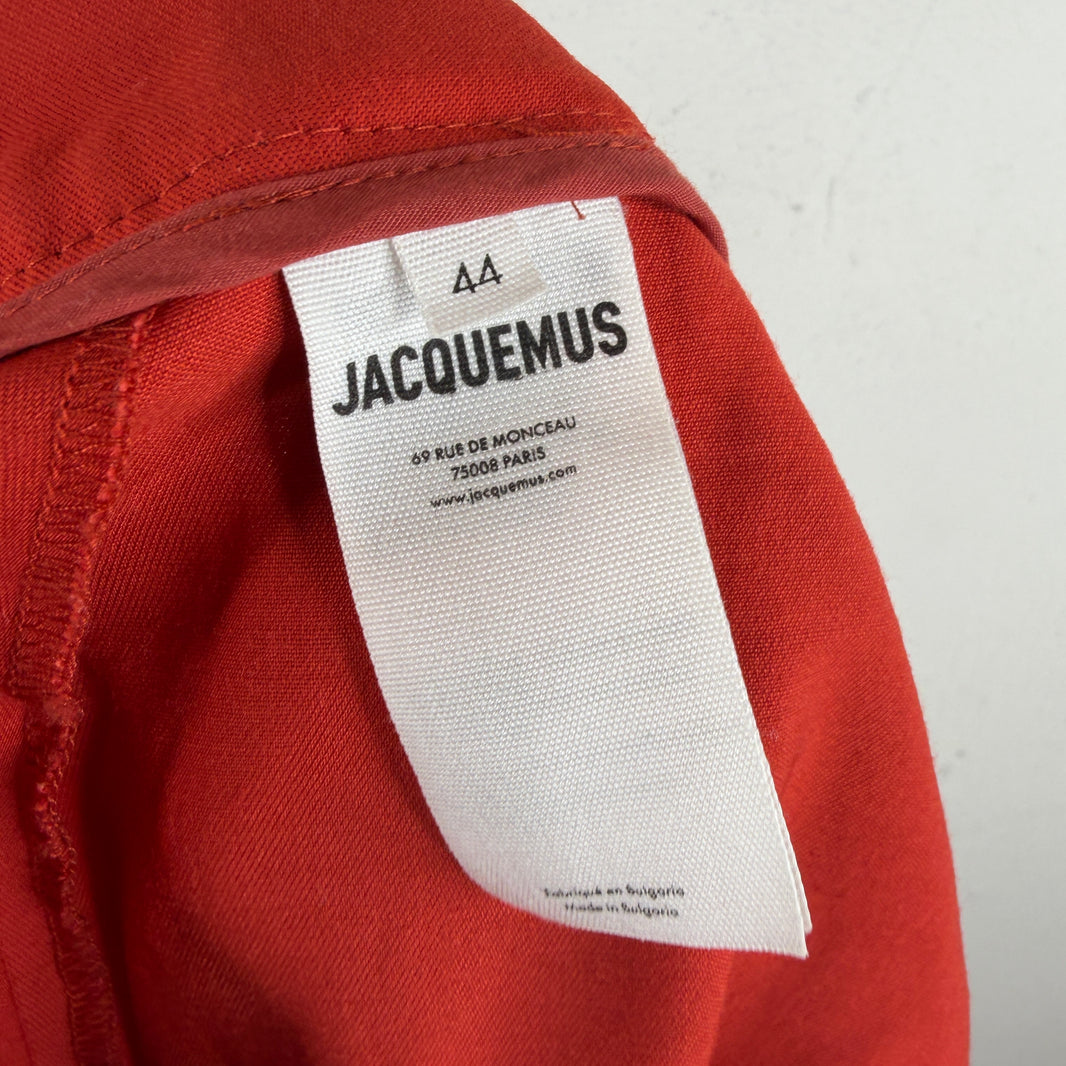 Jacquemus Orange Wool Blend Belted Shorts