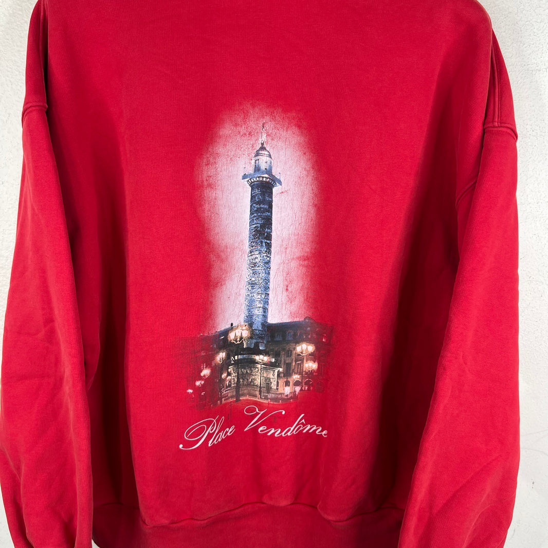 Balenciaga Sample Red Vogue Zip Up Hoodie