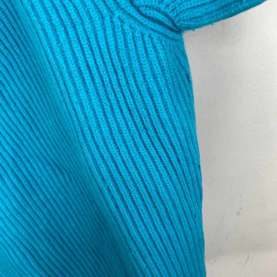 Jil Sander Blue Asymmetric Knit Sweater