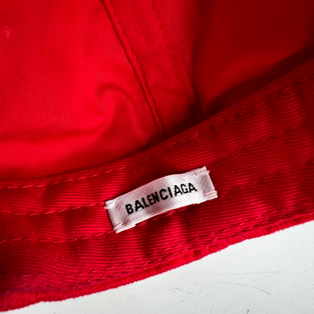 Balenciaga Red Tattoo Logo Hat