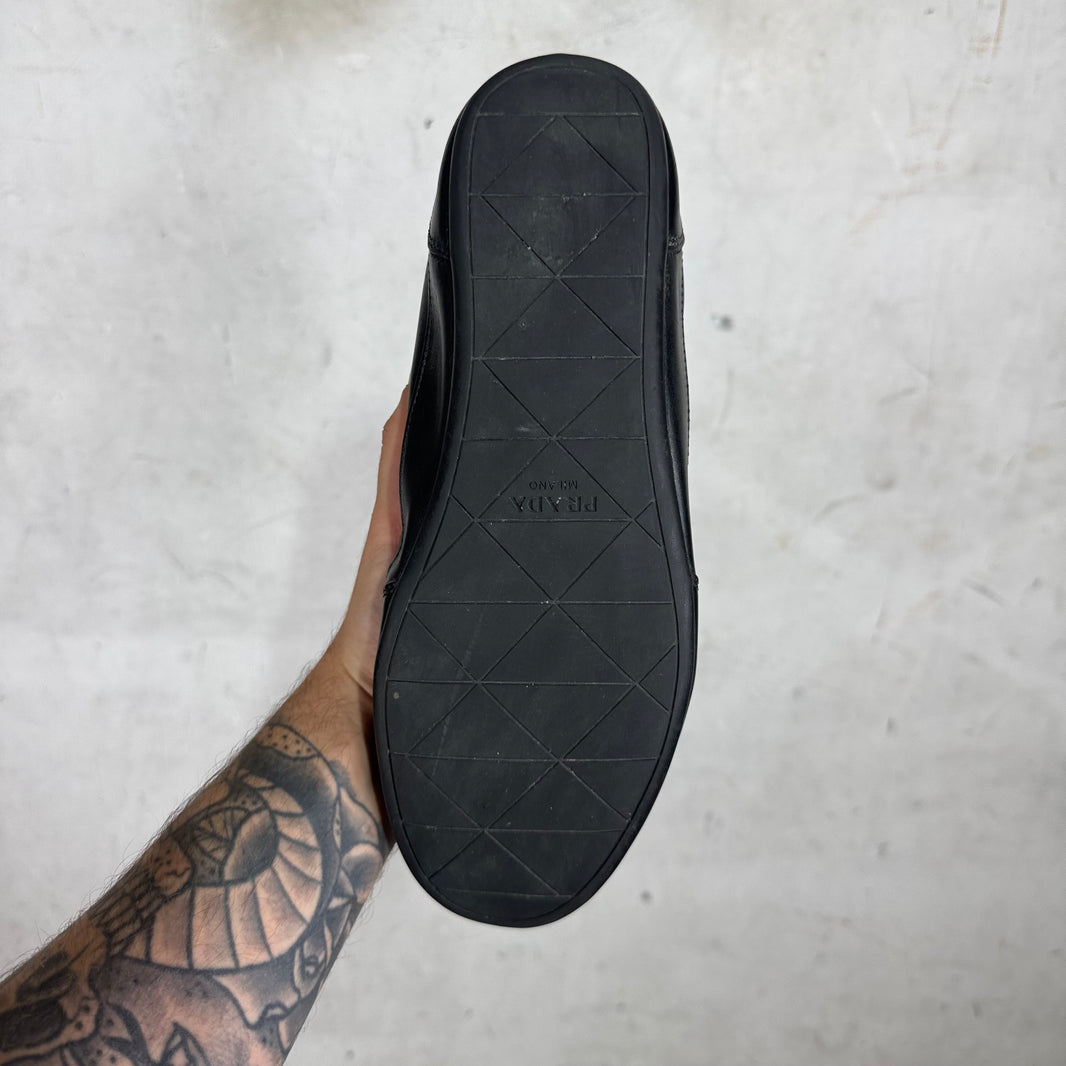 Prada Leather Collapse Sneakers