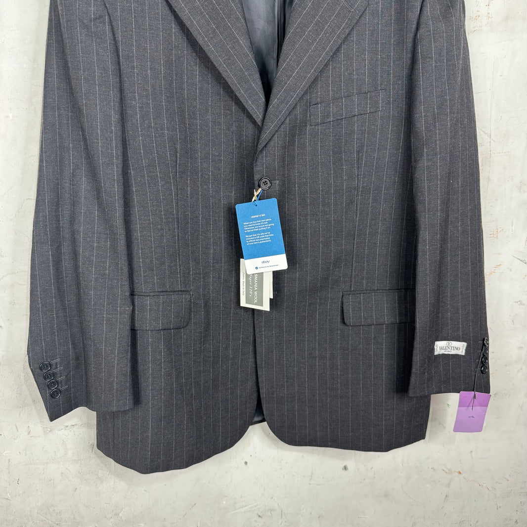 Valentino Grey Pinstripe Suit Set