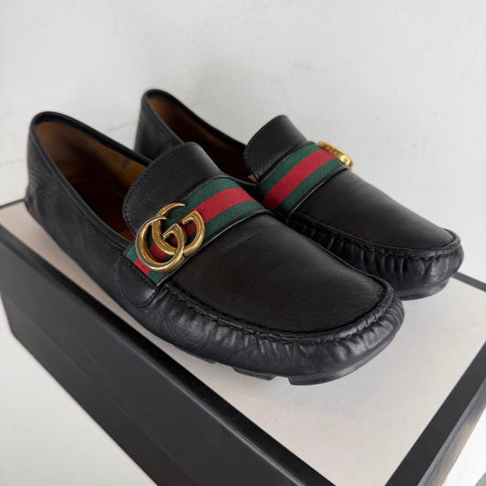 Gucci Leather Web GG Strap Loafer