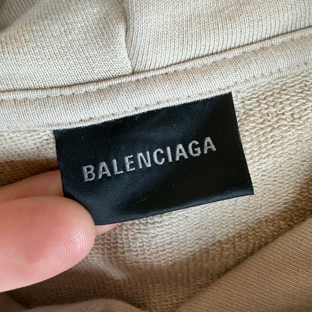 Balenciaga Beige BB Logo Hoodie