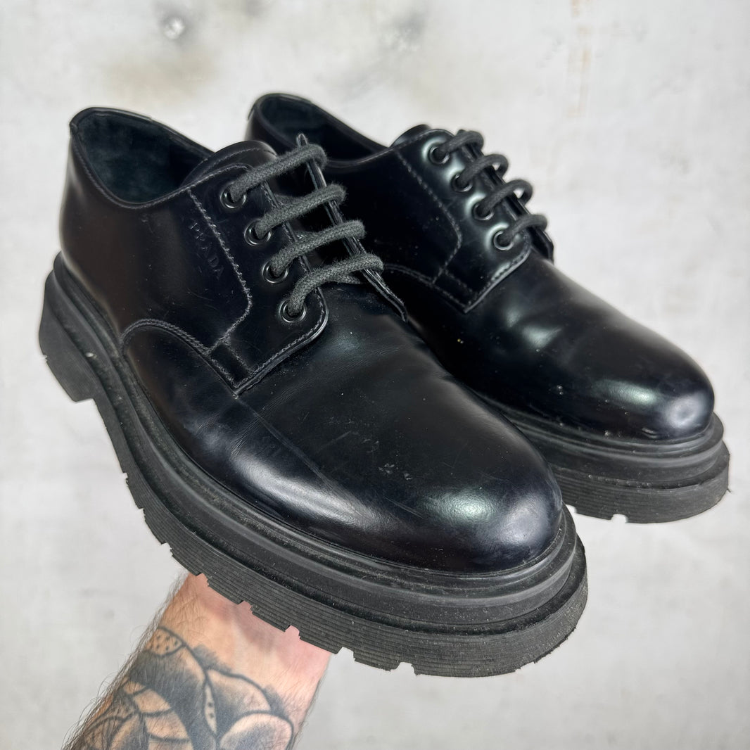 Prada Black Derbies