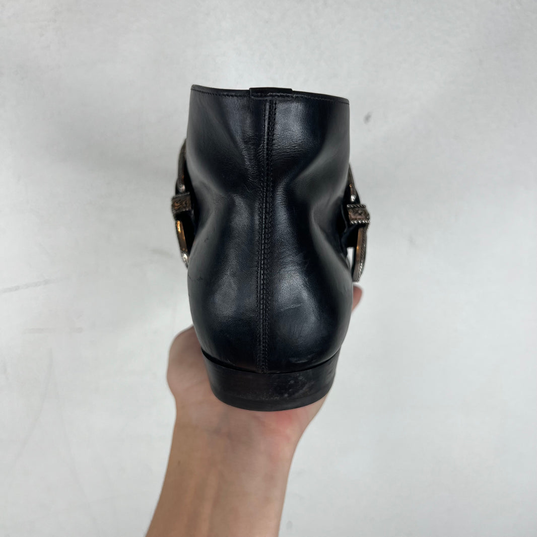 Saint Laurent Leather Duckie Ankle Boot