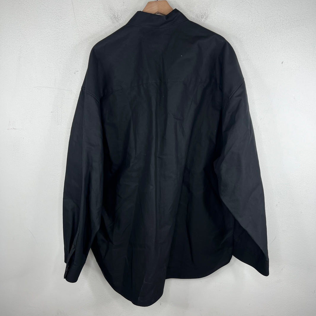 Balenciaga Black Cocoon Snap Button LS Shirt