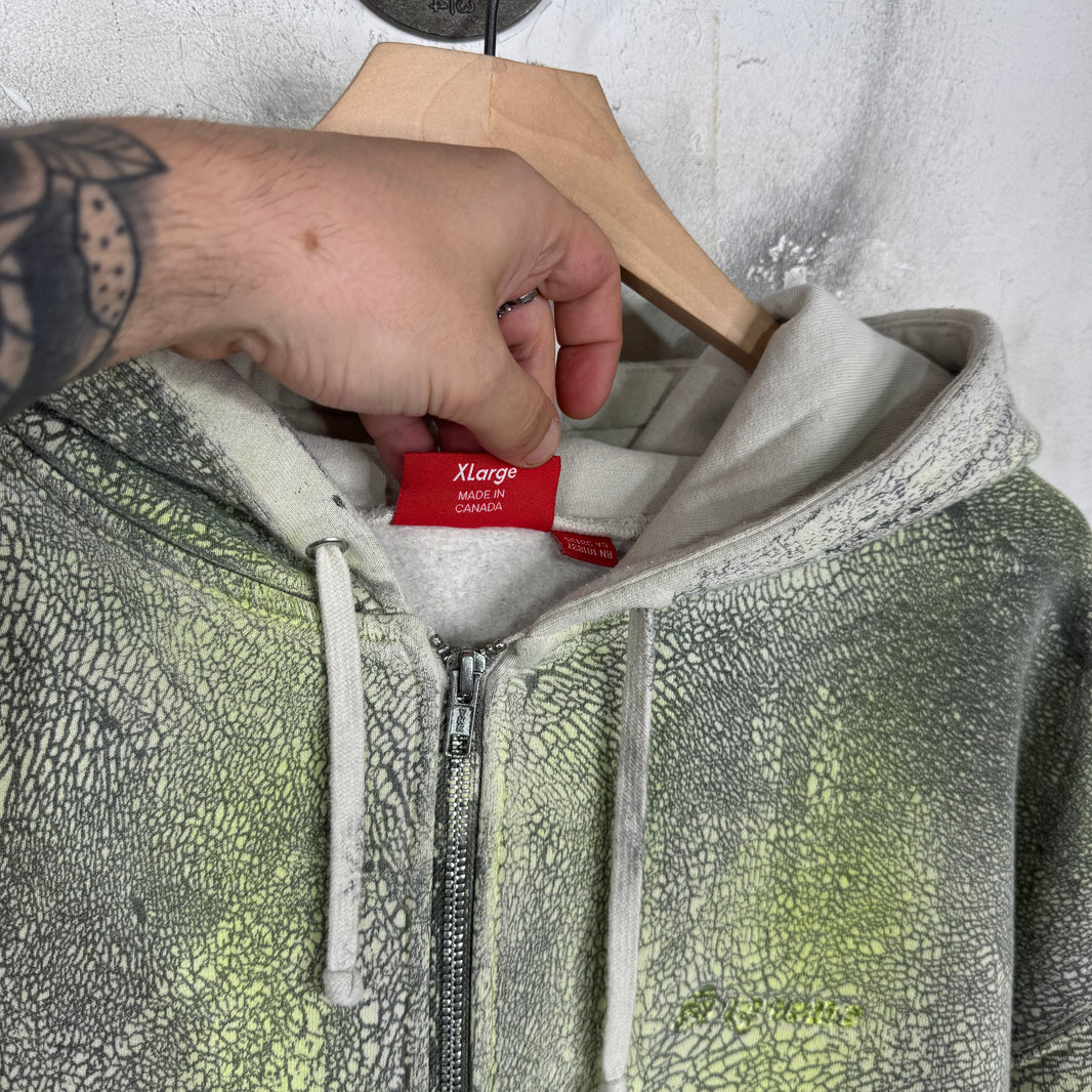 Supreme Cracked Printed Zip Hoodie