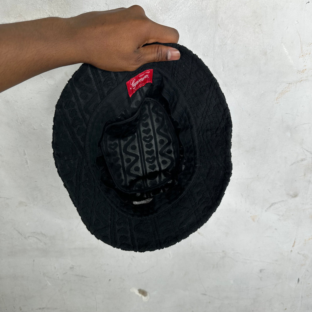 Supreme Modern Logo Textured Bucket Hat