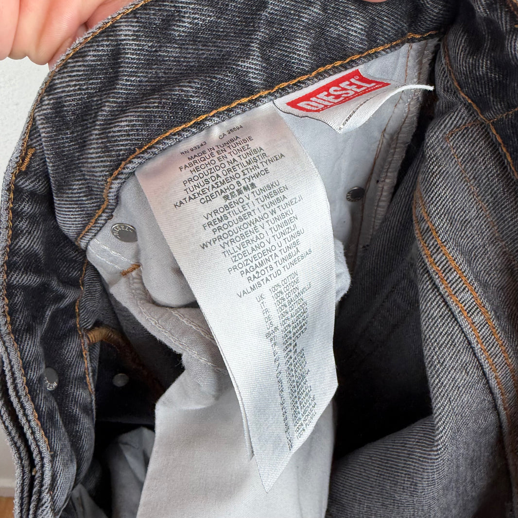 Diesel Black Distressed Baggy Jeans