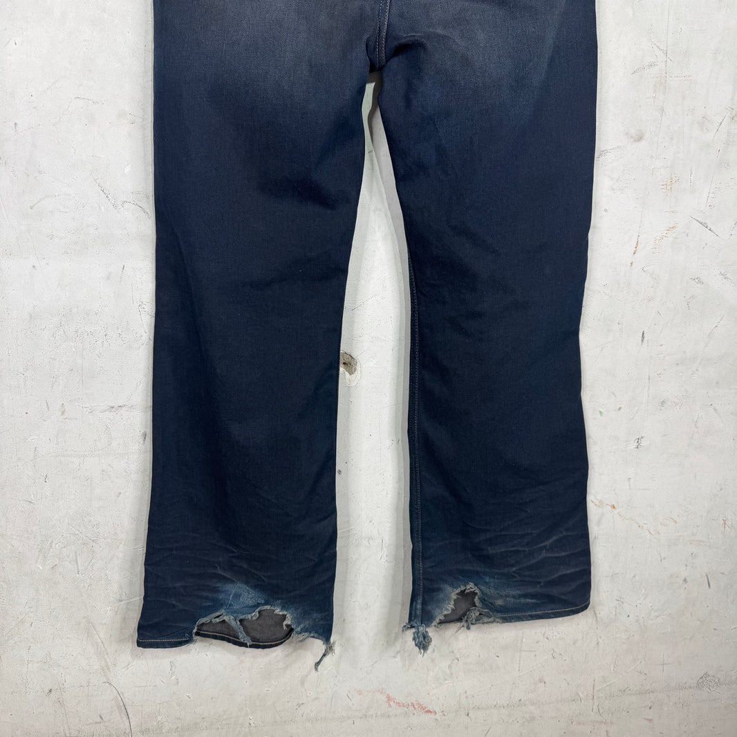 Acne Studios Tinted Dark Indigo Bootcut Jeans