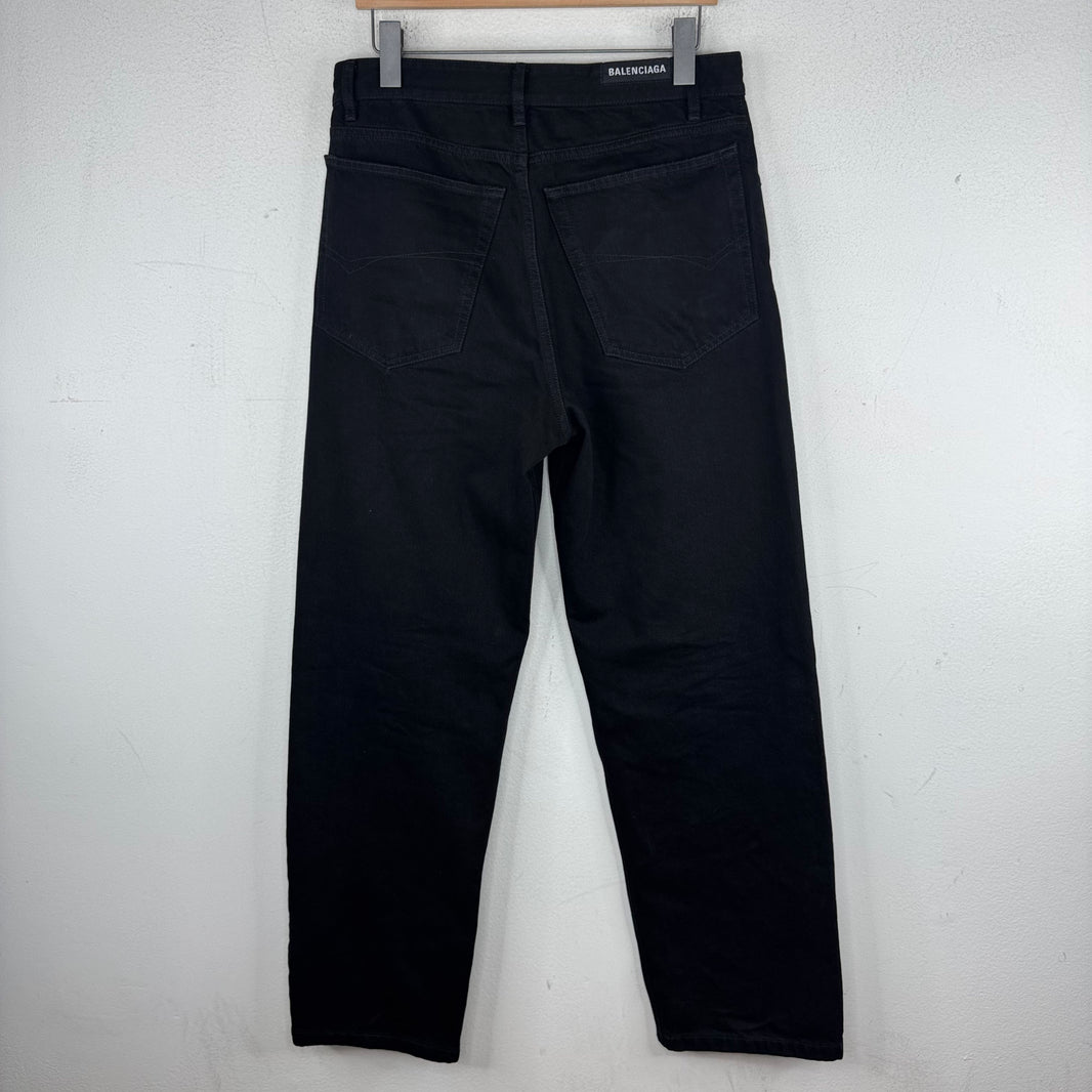 Balenciaga Black Loose Fit Jeans