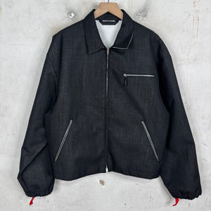 Acne Studios Black Wool Blend Zip-Up Jacket