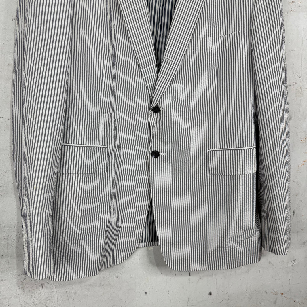 Thom Browne Striped Seersucker 2 Piece Suit