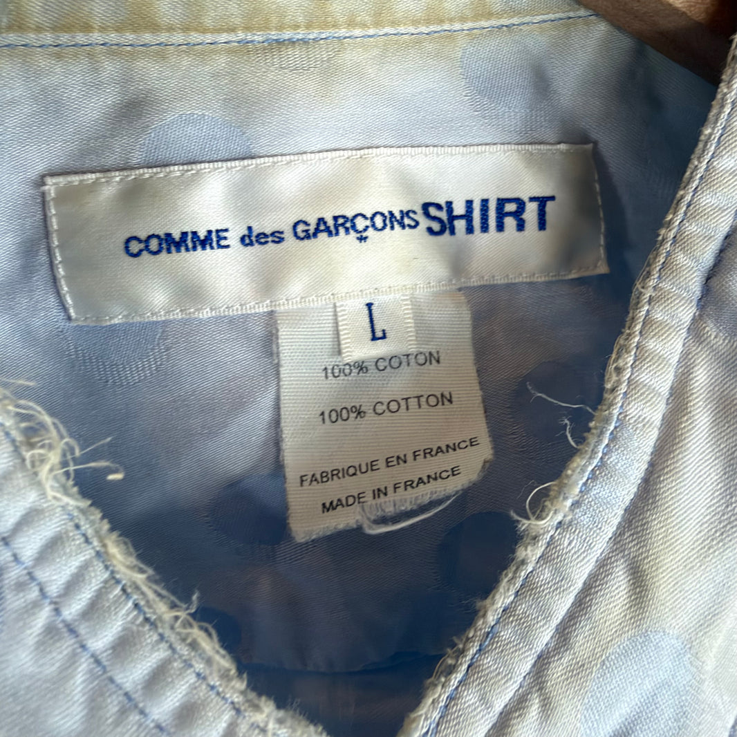 CDG Shirt Layered Patchwork L/S Shirt