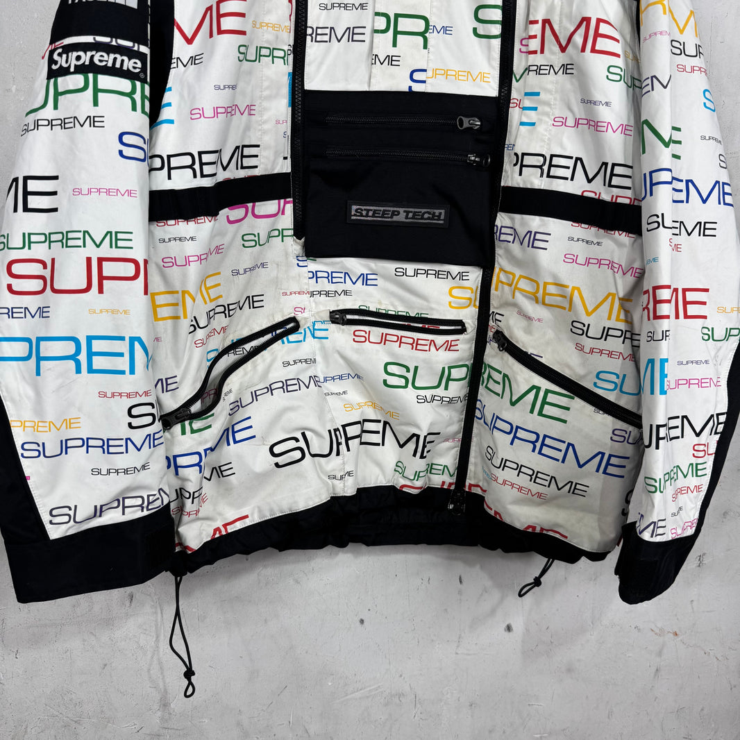 Supreme x TNF Multitcolor Script Steep Tech Jacket