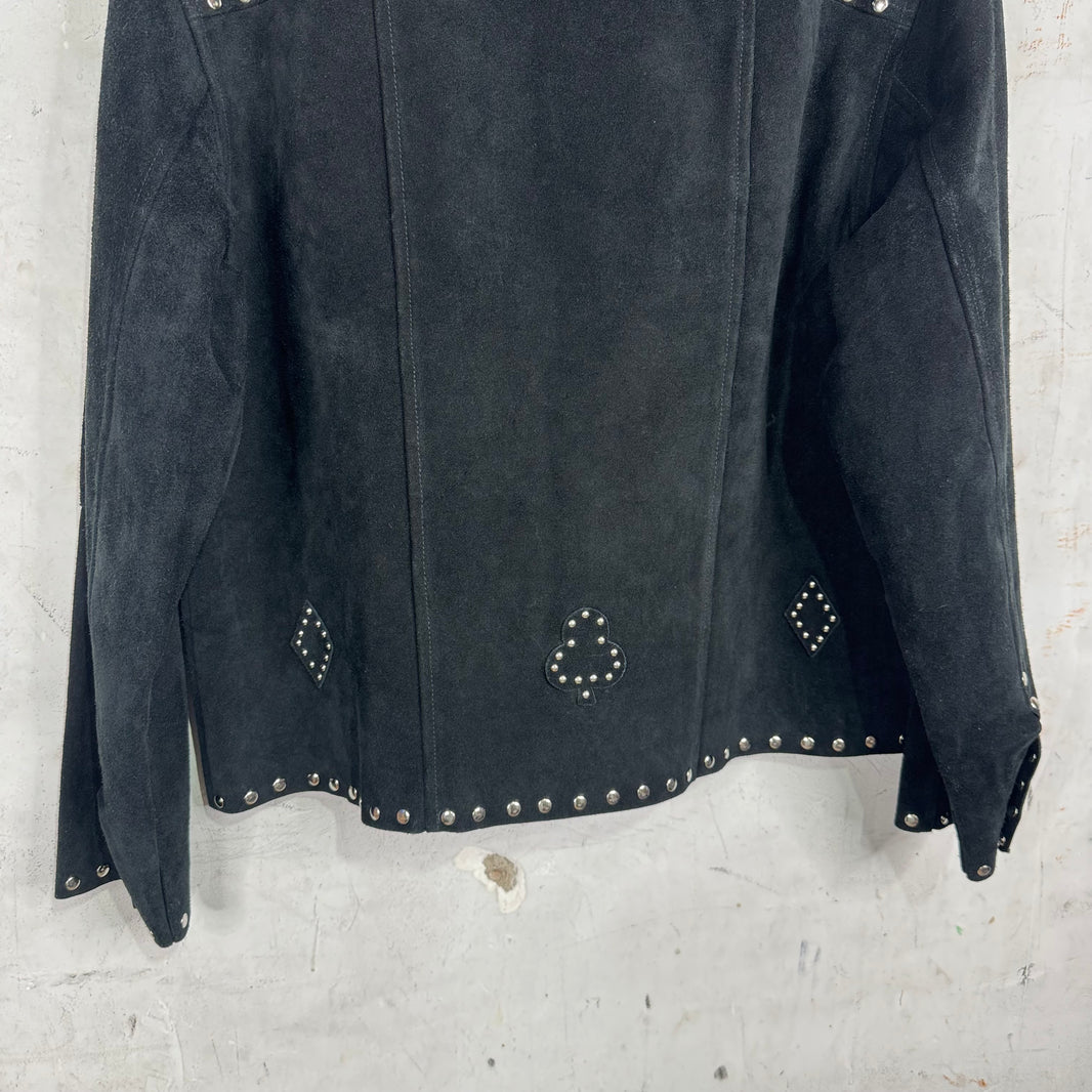 Bode Suede Studded Cards Western Jacket