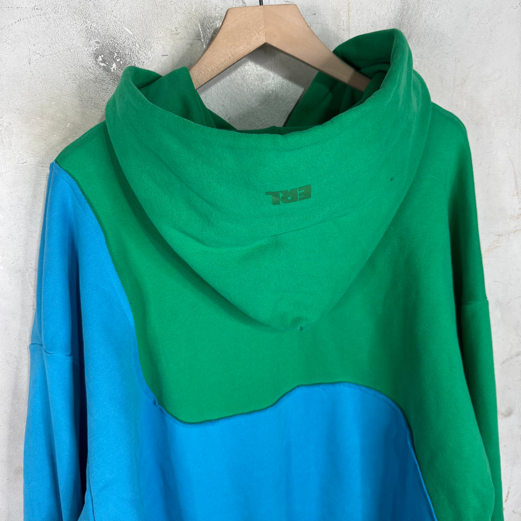 ERL Blue Green Swirl Hoodie