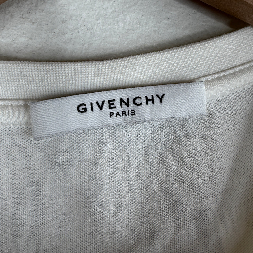 Givenchy Lilac Floral Neck Logo T-Shirt