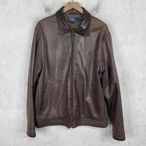 Ralph Lauren Leather Brown Jacket