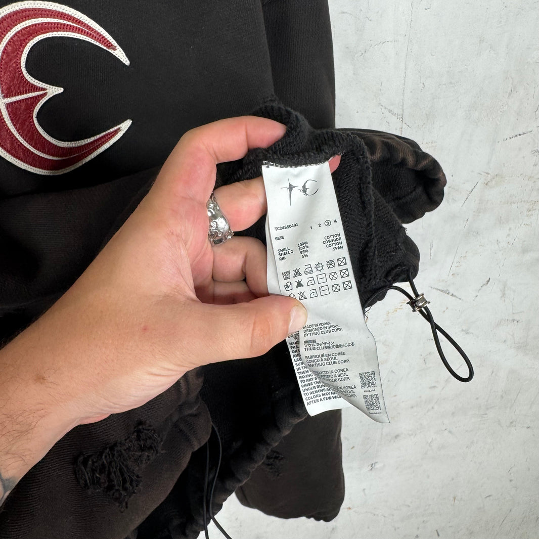 Thug Club Distressed Faded Logo Hoodie