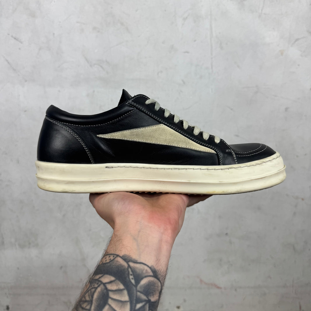 Rick Owens Black Leather Vans