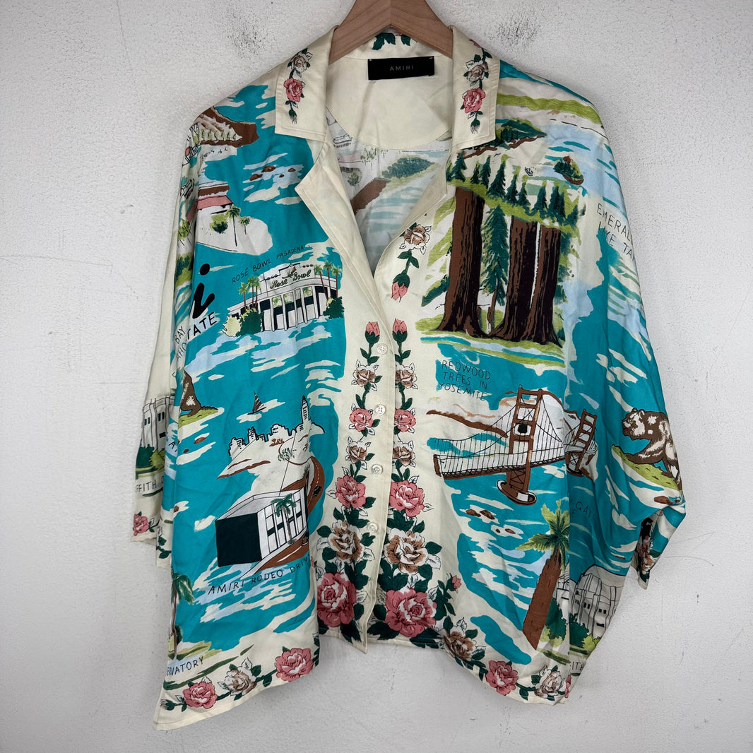 Amiri California S/S Silk Shirt