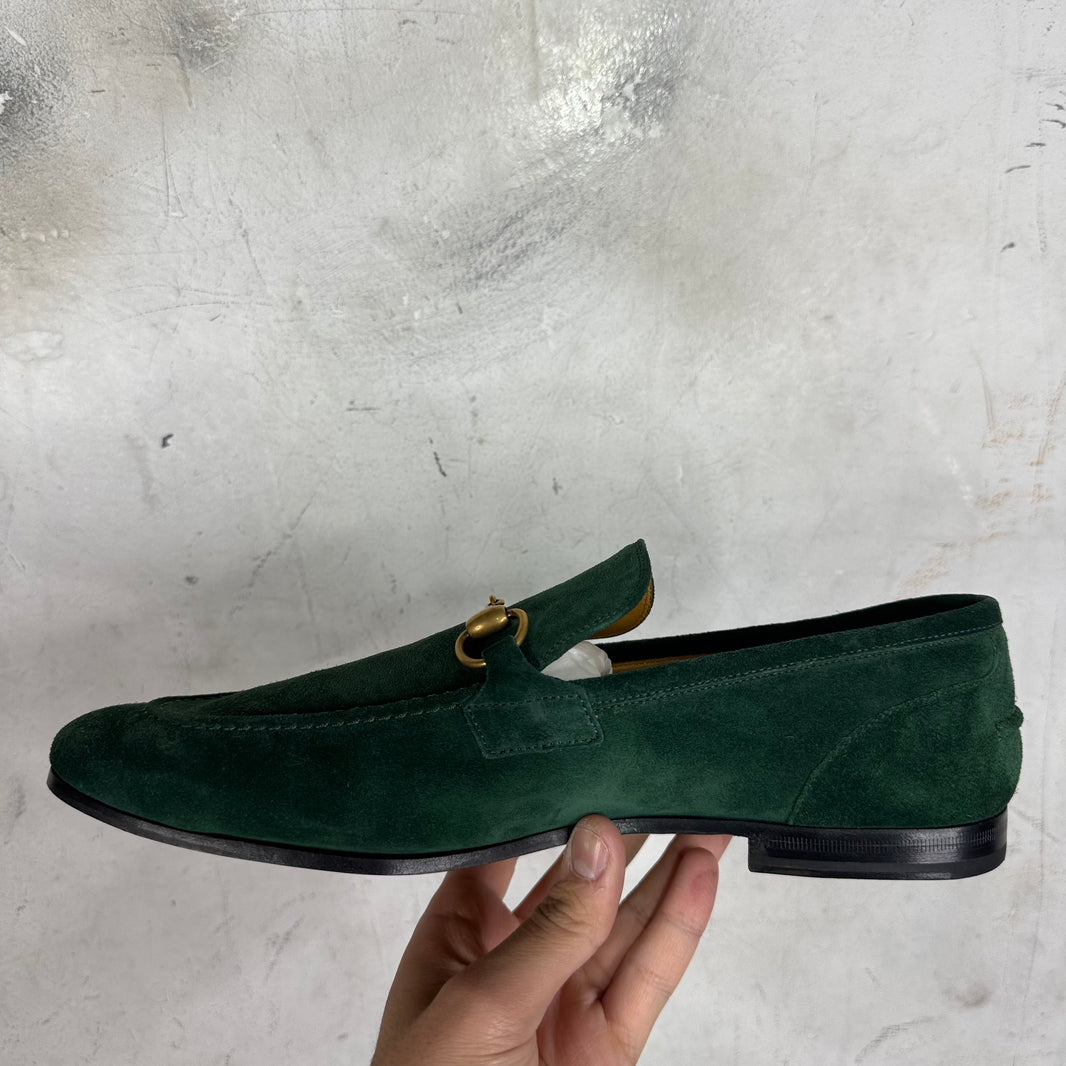 Gucci Green Horsebit Loafers