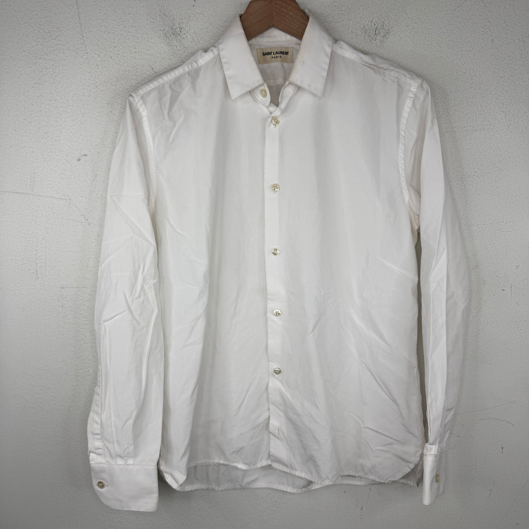 Saint Laurent White LS Button Up Shirt