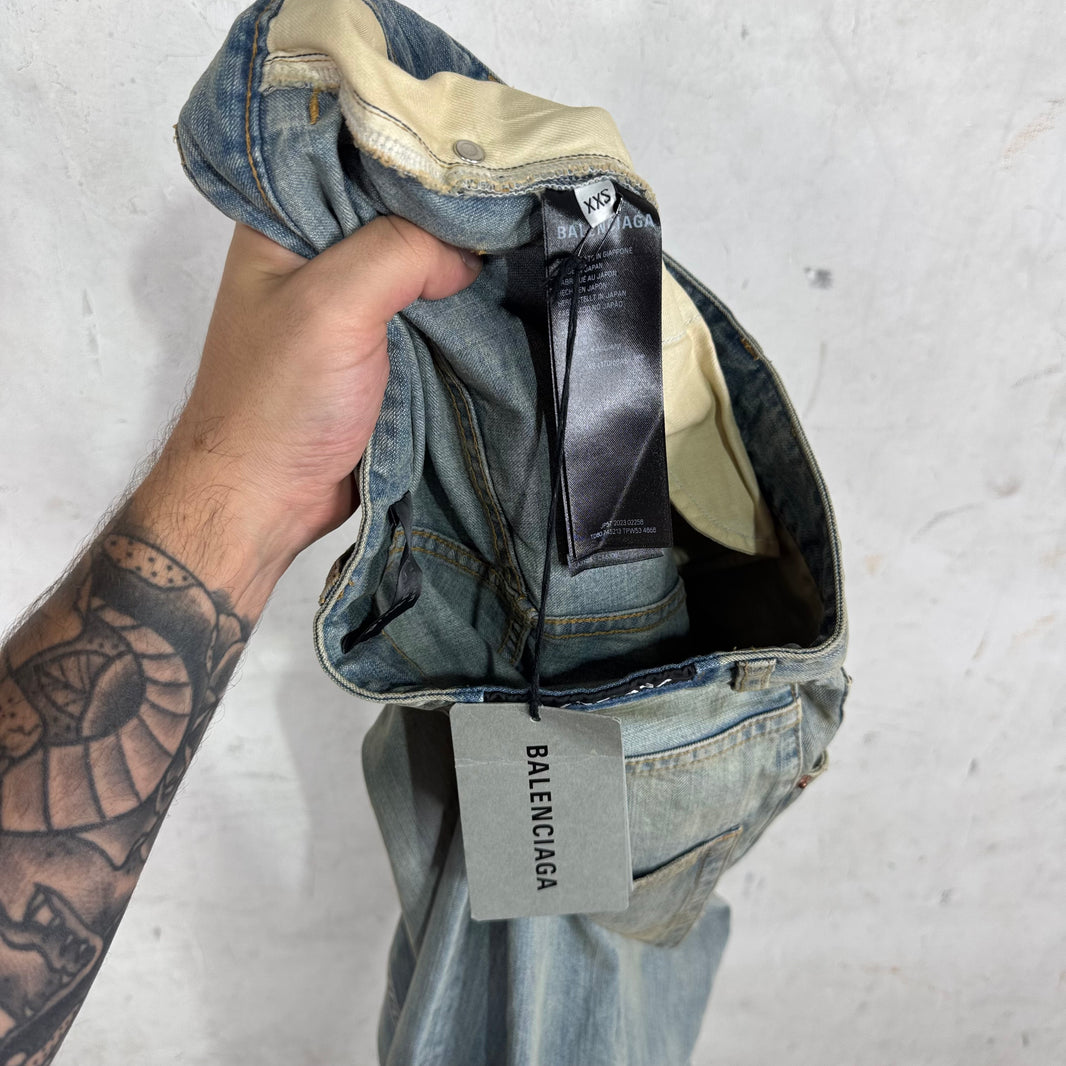 Balenciaga Lightwash Baggy Jeans