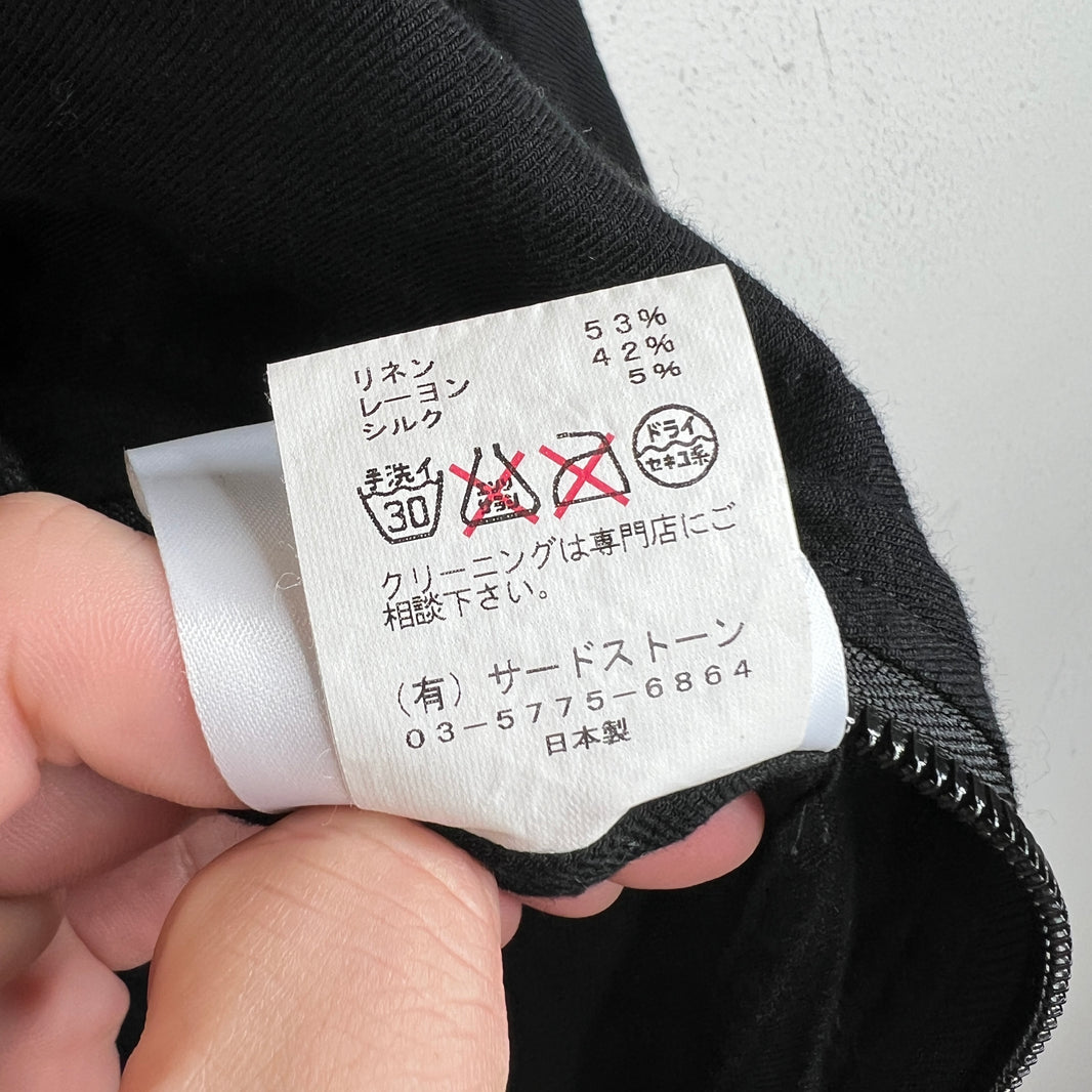 Julius Black Long Neck Crack Jacket