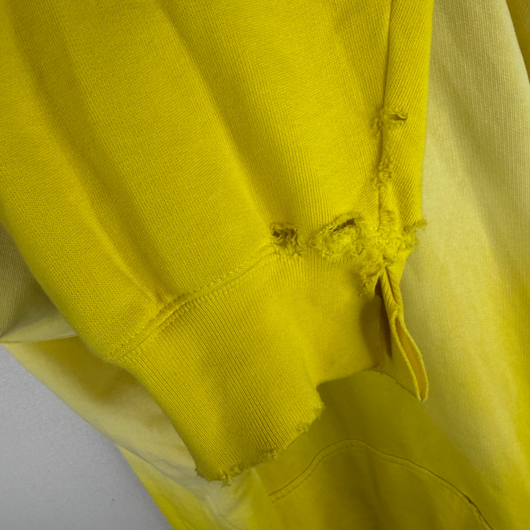 Balenciaga Sample Yellow Distressed Hoodie