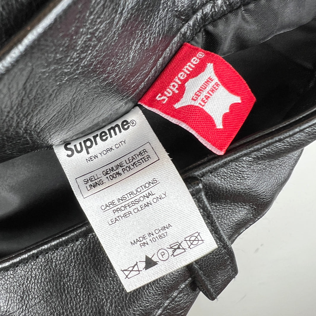 Supreme Black Leather Cargo Pants