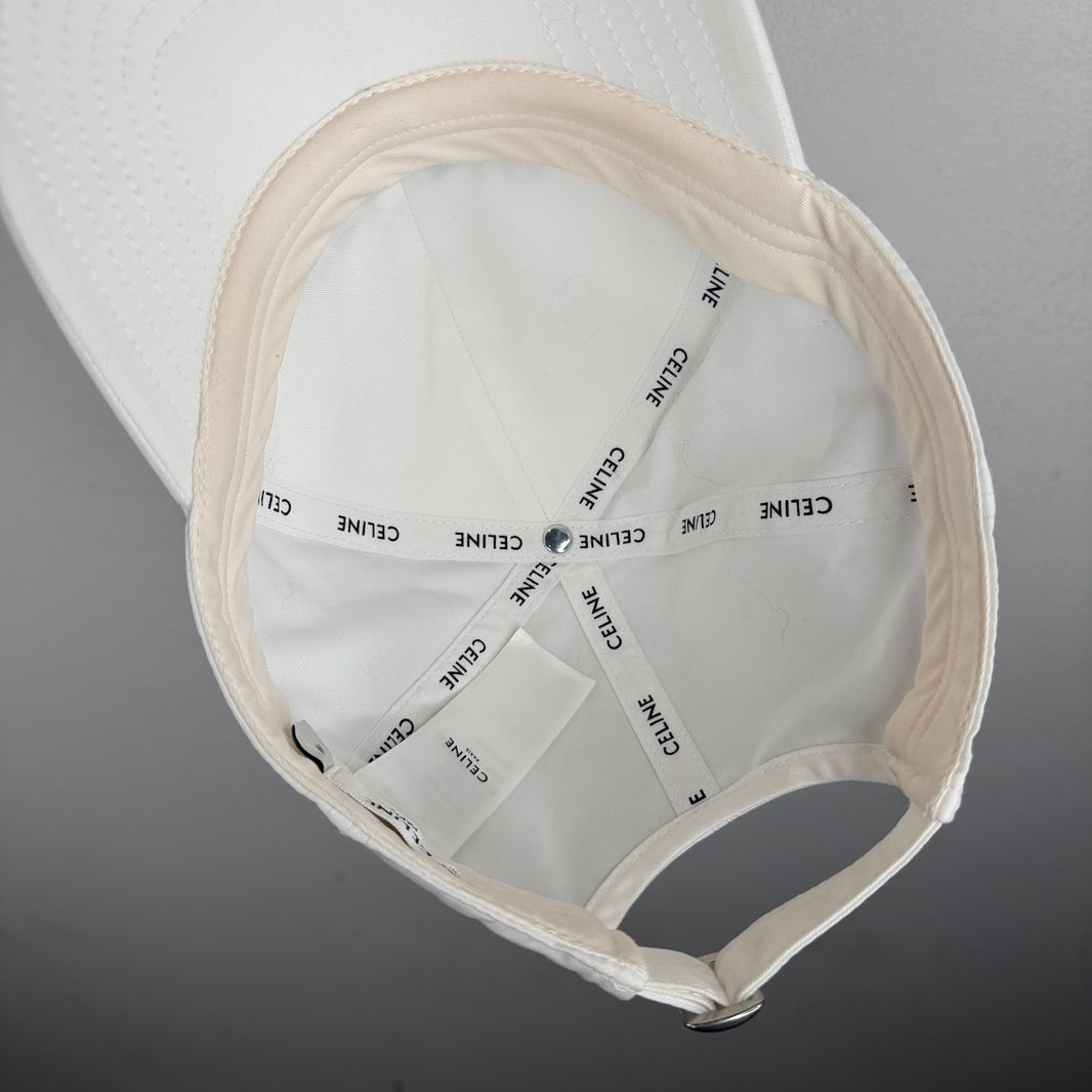 Celine White Logo Hat