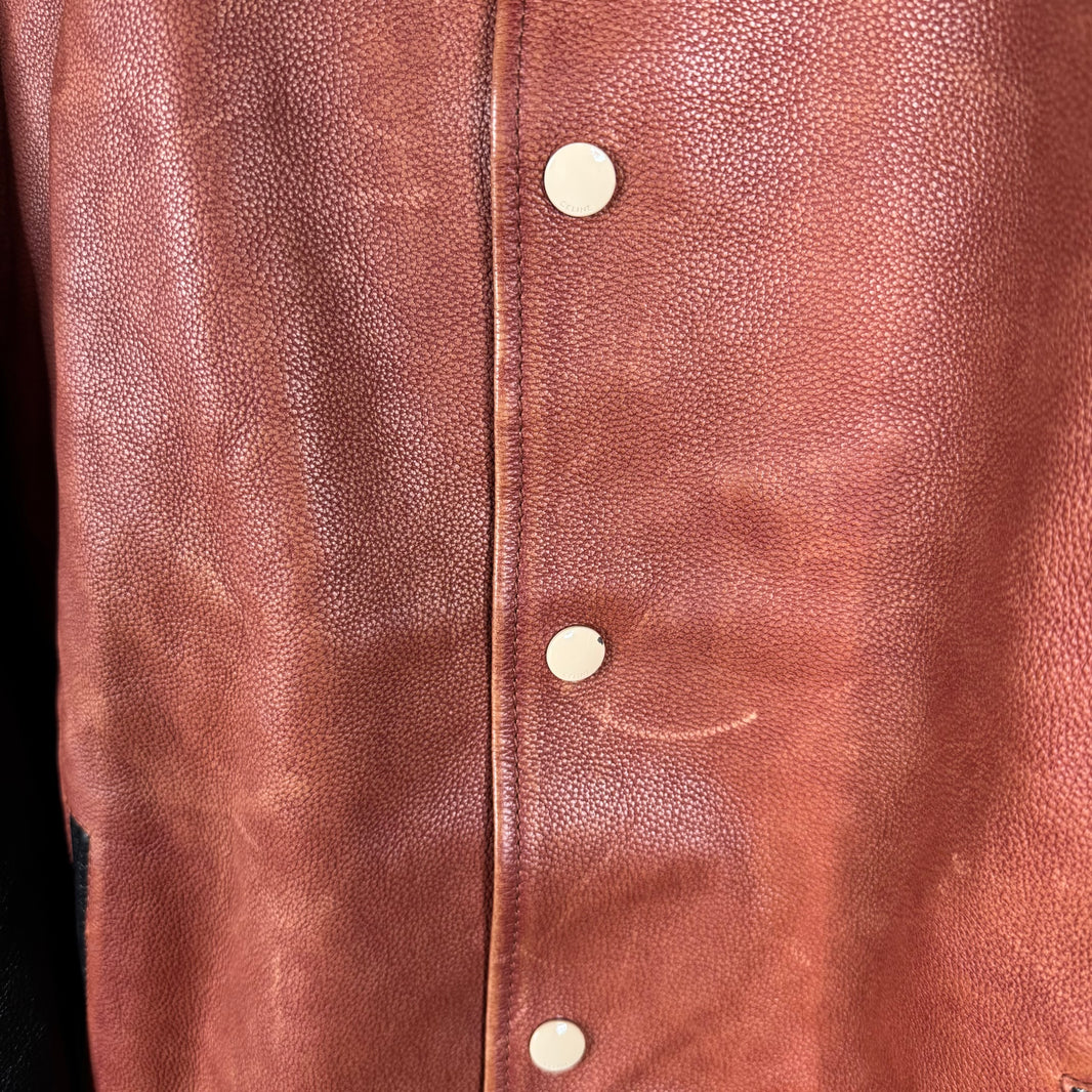 Celine Chenille Patched Leather Varsity