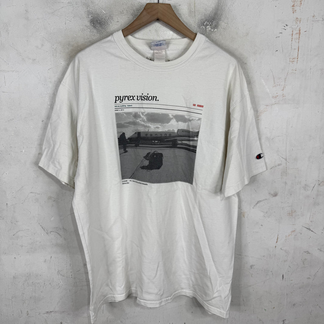 Pyrex x Denim Tears White Newspaper T-Shirt