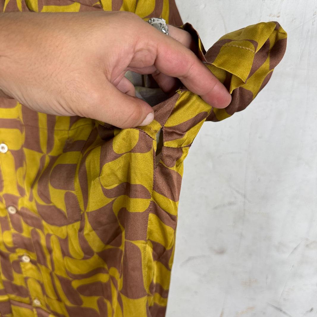 Wales Bonner Brown/Yellow Patterned Shirt