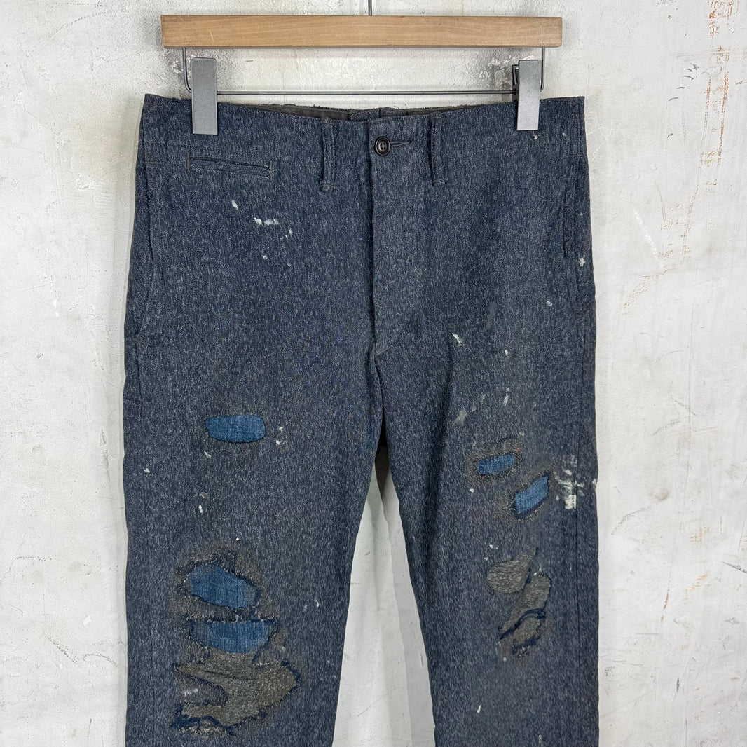 RRL Speckled Repaired Work Pants